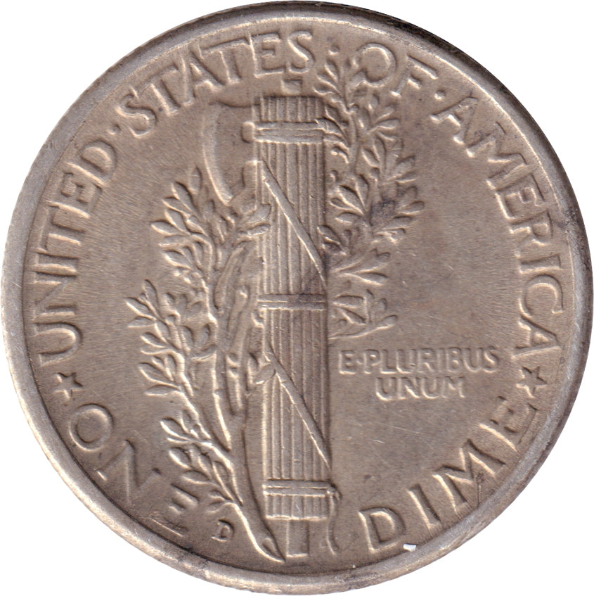 1941 D USA Dime AU-UNC (AU55)