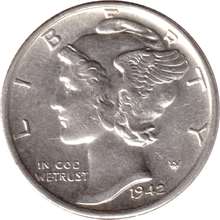 1942 S USA Dime AU-UNC (AU55)