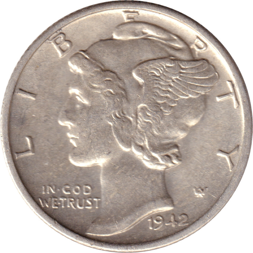 1942 S USA Dime Almost Uncirculated (AU50)