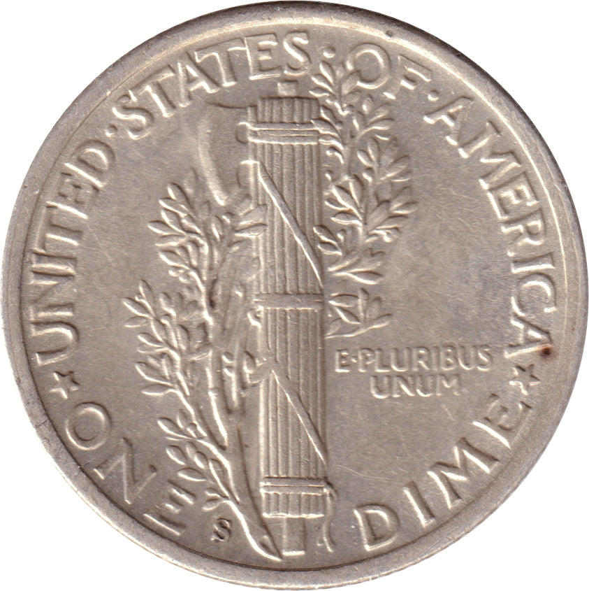 1942 S USA Dime Almost Uncirculated (AU50)