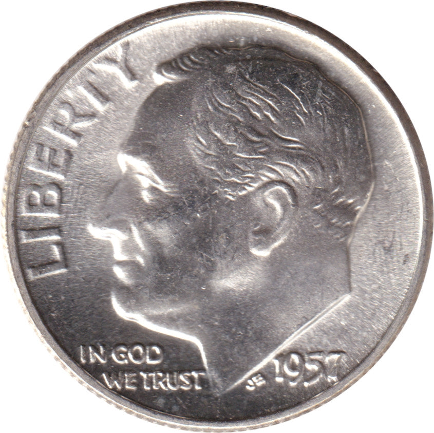 1957 USA Dime Choice Brilliant Uncirculated (MS64)