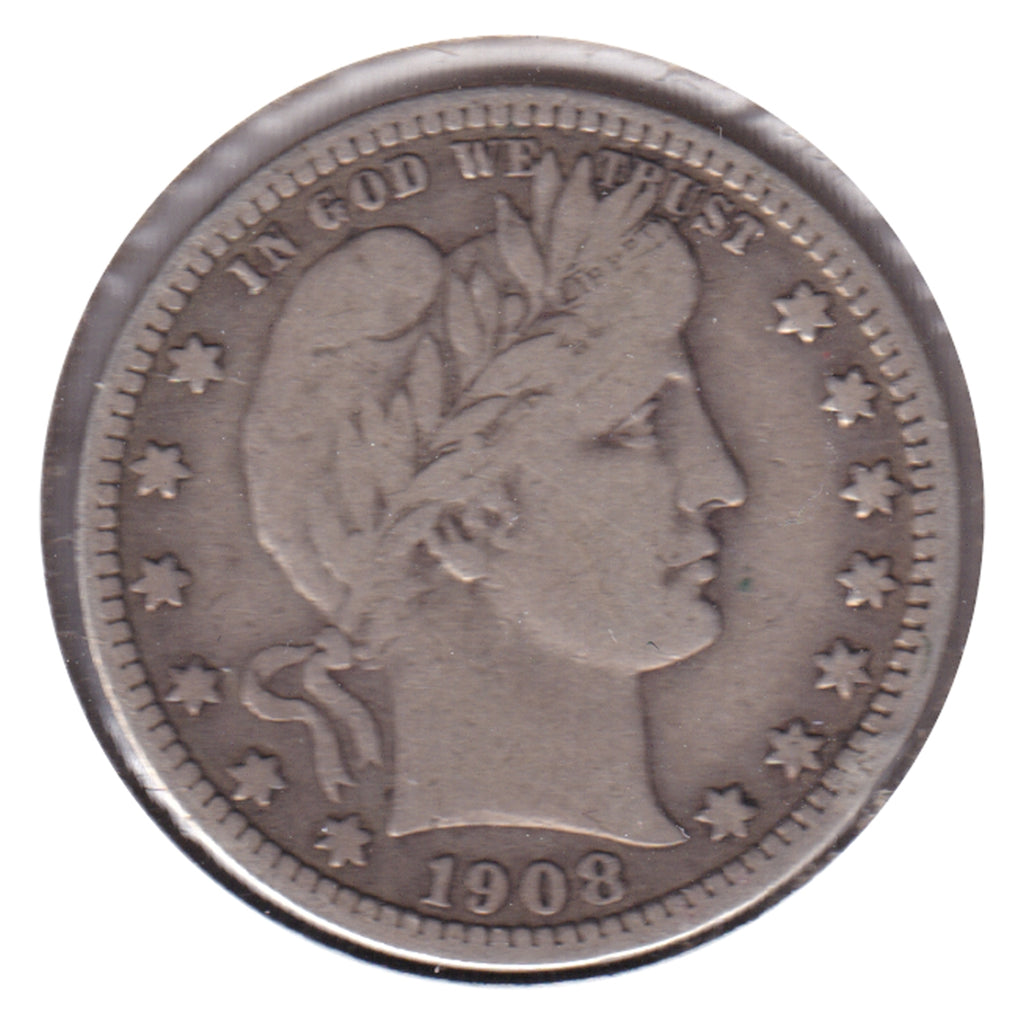 1908 USA Quarter F-VF (F15)