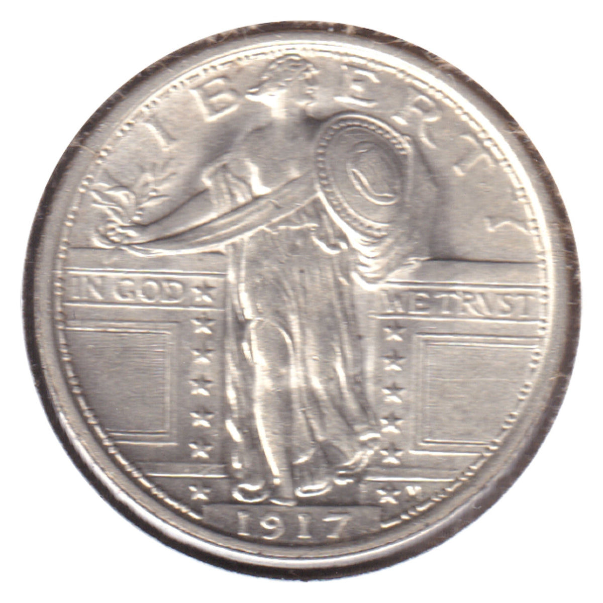 1917 Variety 1 USA Quarter Brilliant Uncirculated (MS63) $