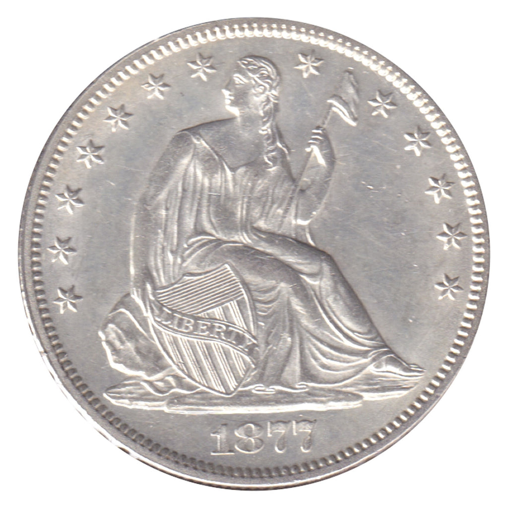 1877 USA Half Dollar AU-58 $