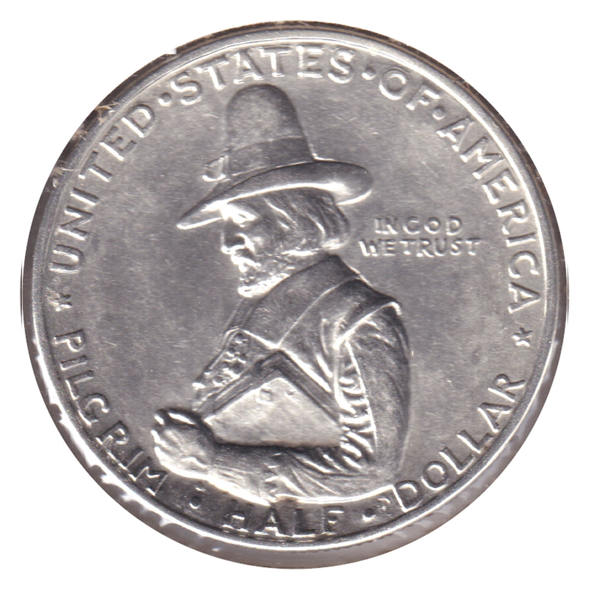 1920 Pilgrim Tercentenary USA Half Dollar Almost Uncirculated (AU50) $