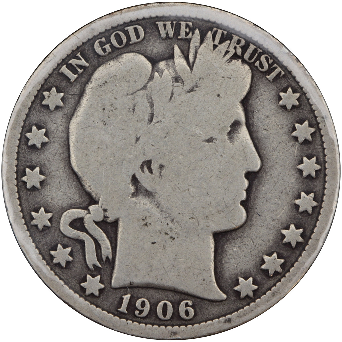 1906 D USA Half Dollar G-VG (G6)