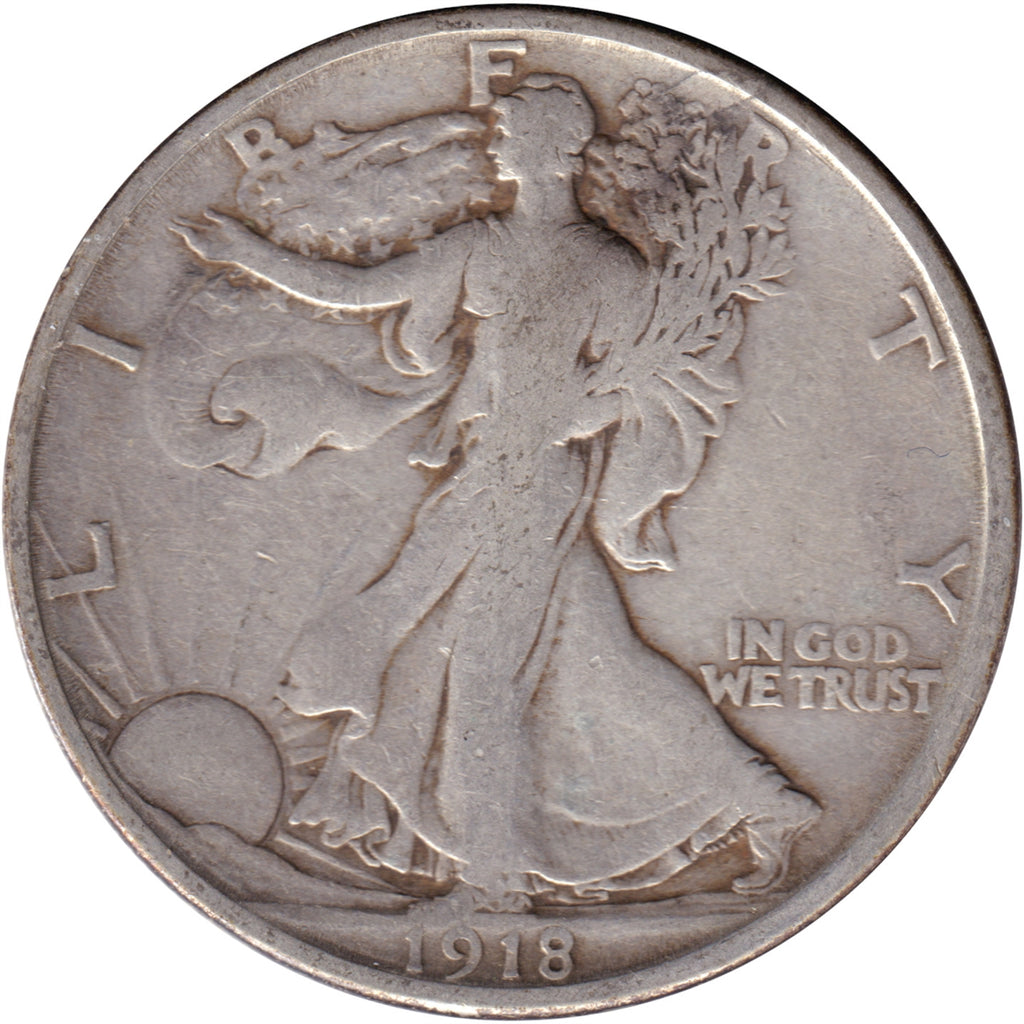 1918 S Half Dollar F-VF (F15)