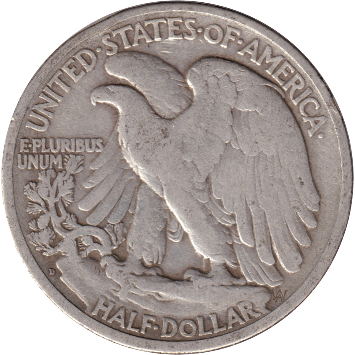 1918 D Half Dollar VG-F (VG10)