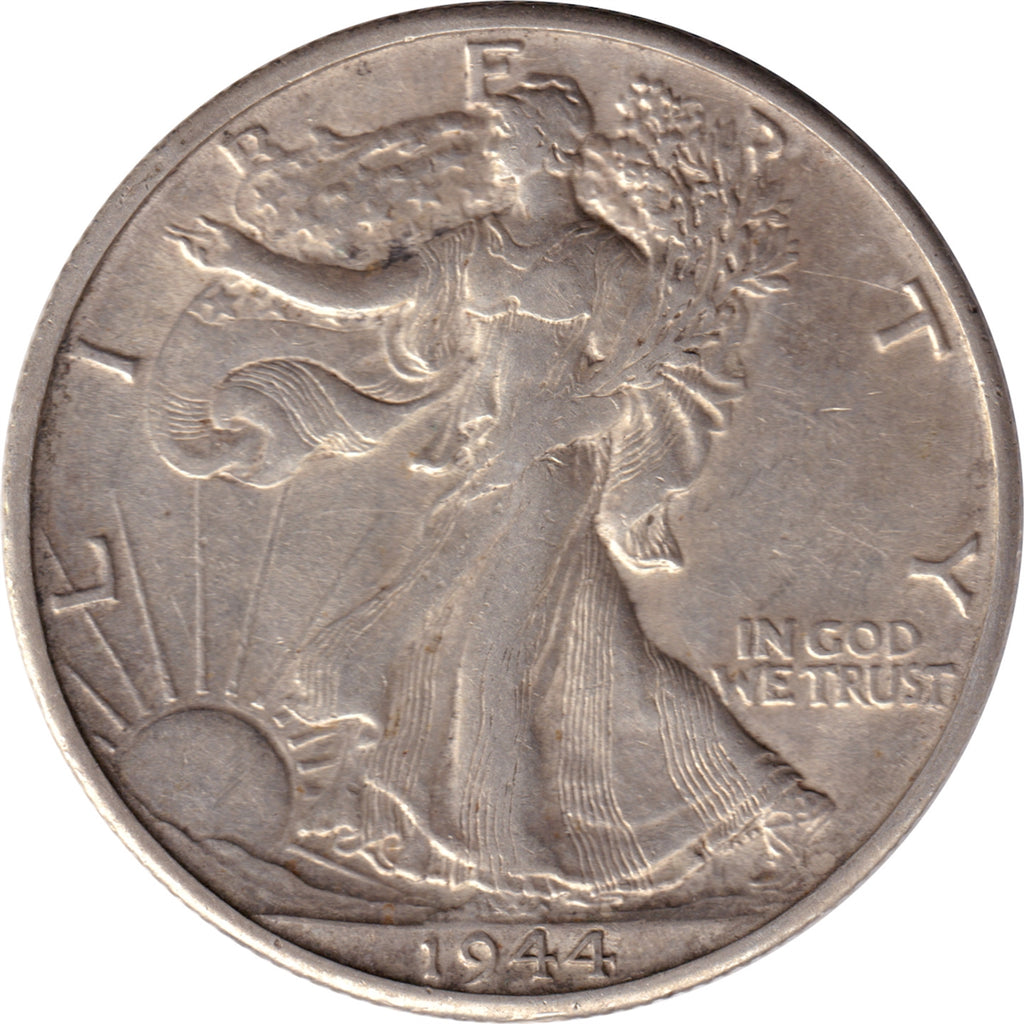 1944 D USA Half Dollar EF-AU (EF45)