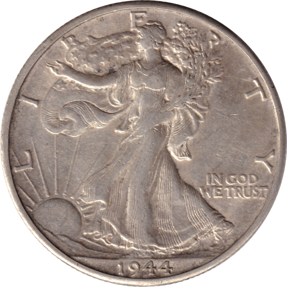 1944 D USA Half Dollar EF-AU (EF45)