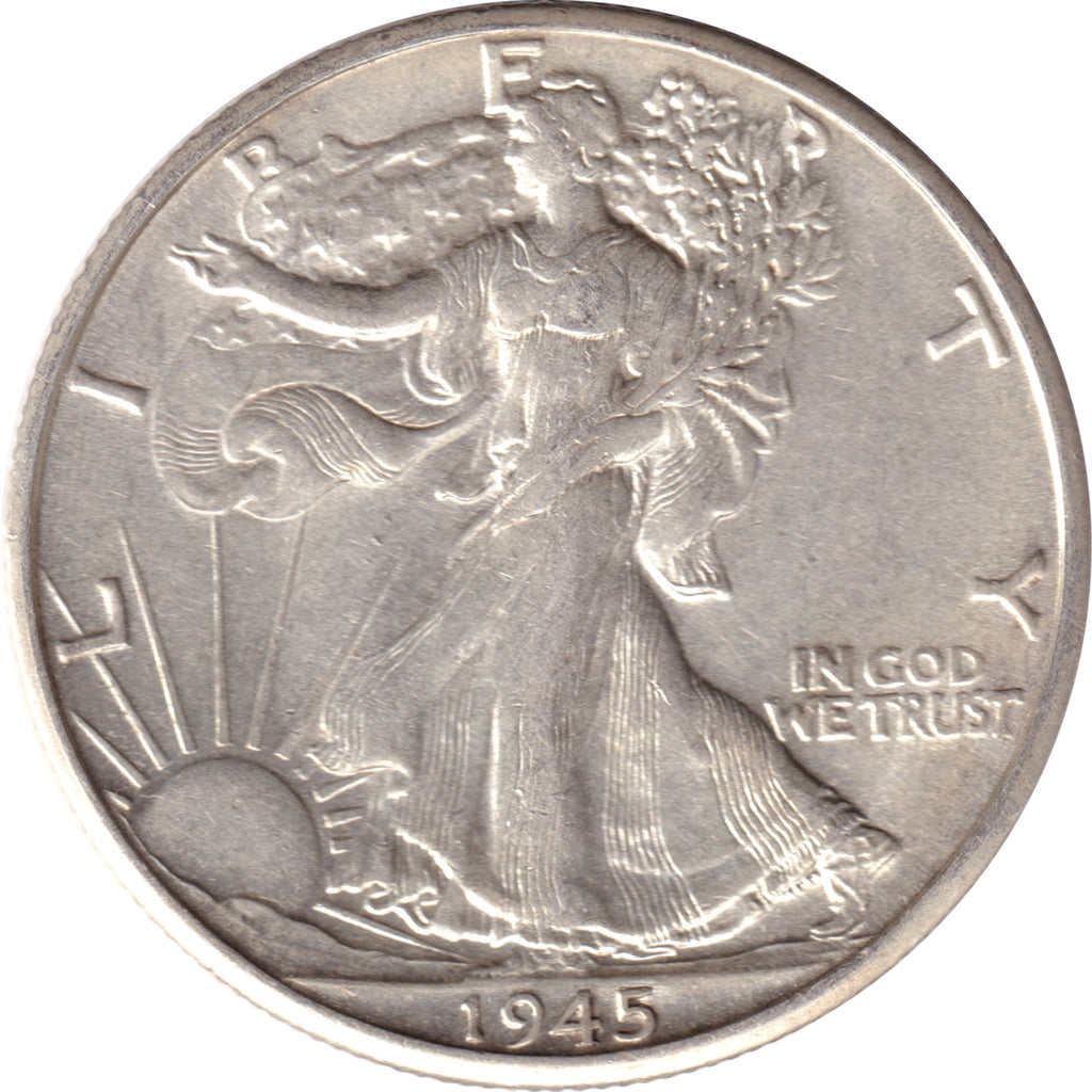 1945 D USA Half Dollar Almost Uncirculated (AU50)