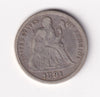 1891 USA Dime Fine (F12)