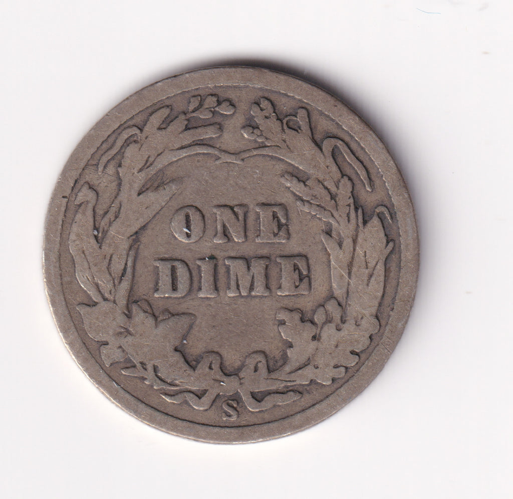 1907 S USA Dime G-VG (G6)