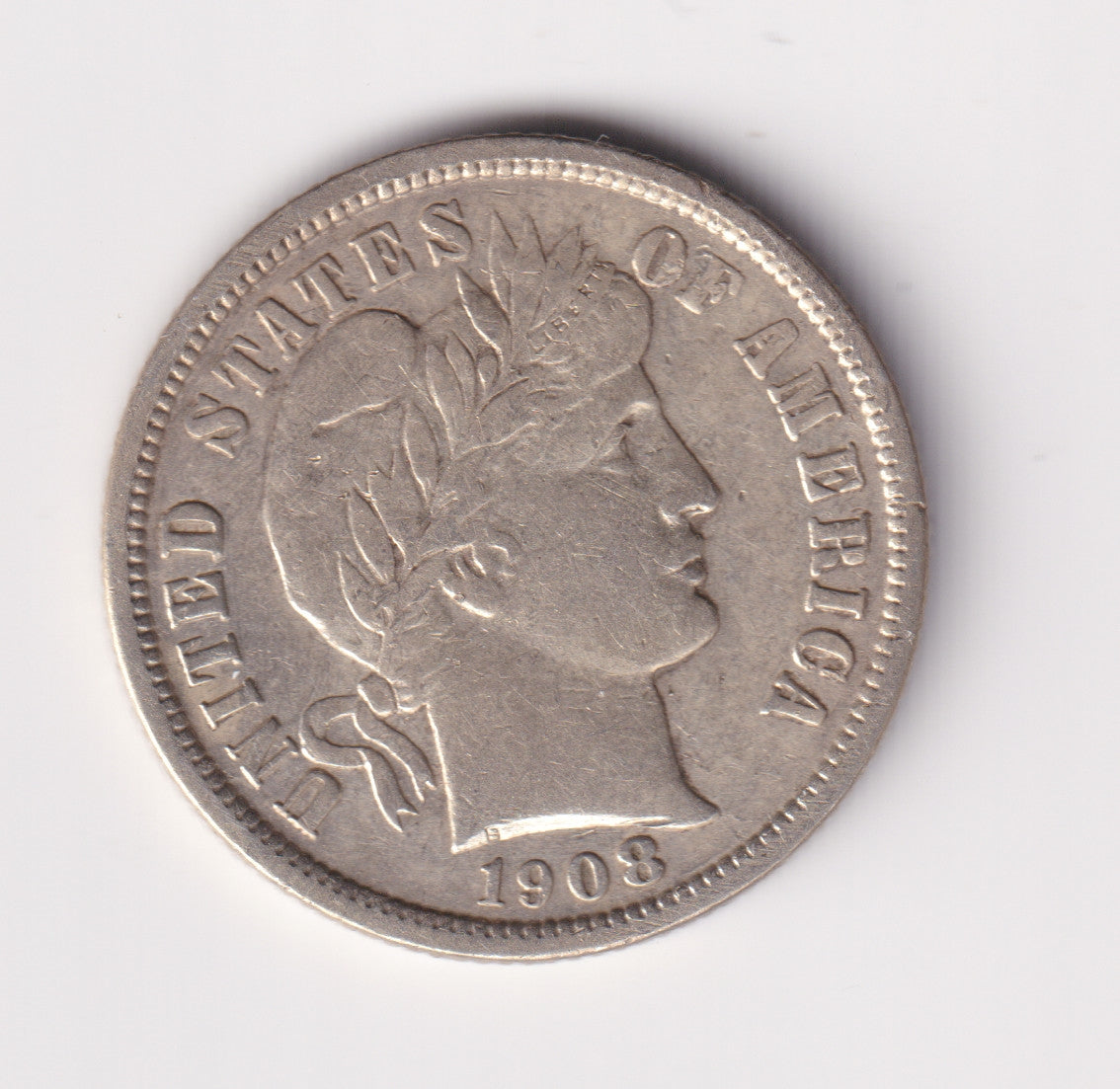 1908 D USA Dime Extra Fine (EF40)