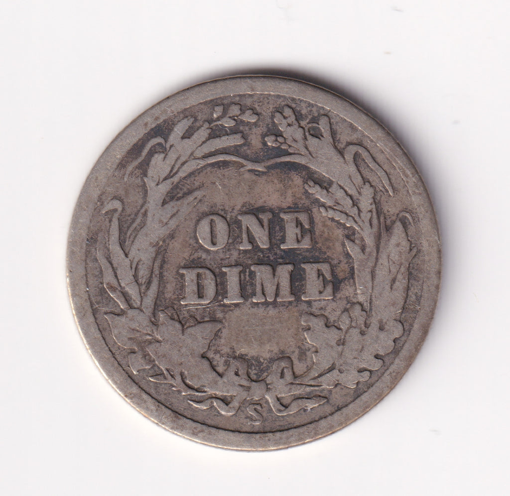 1916 S Barber USA Dime G-VG (G6)