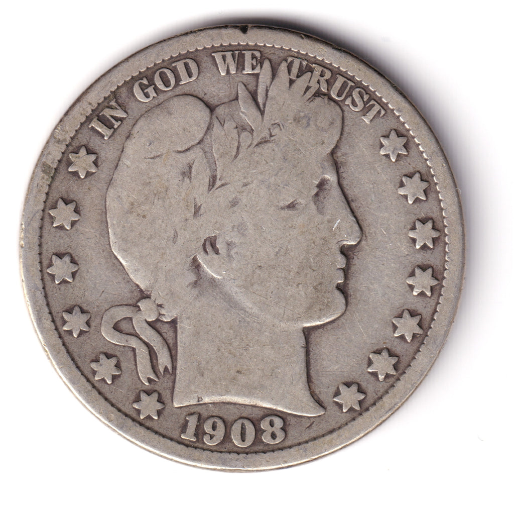 1908 D USA Half Dollar G-VG (G6)