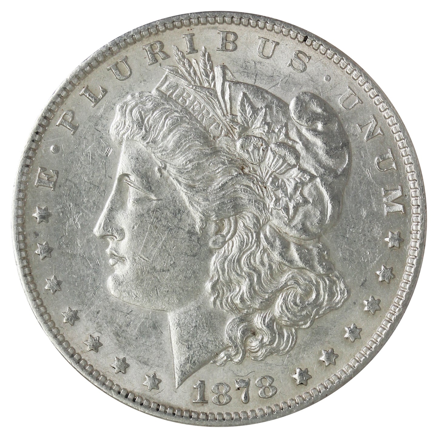 1878 7 Feathers 2nd Reverse USA Dollar ICCS Certified MS60