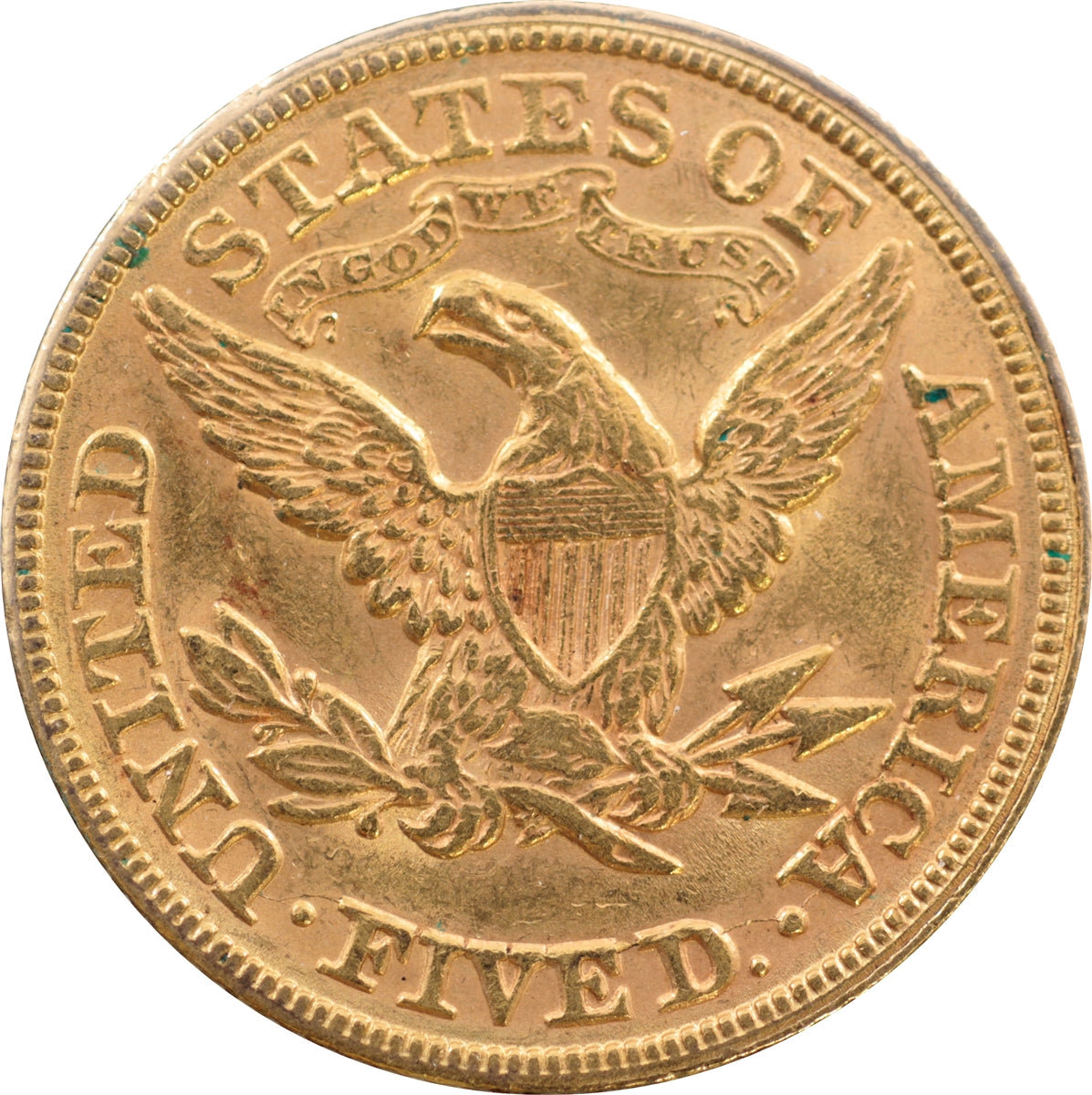 1880 USA $5.00 Gold Half Eagle Almost Uncirculated (AU50)