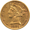 1901 S USA $5.00 Gold Half Eagle Extra Fine (EF40) $