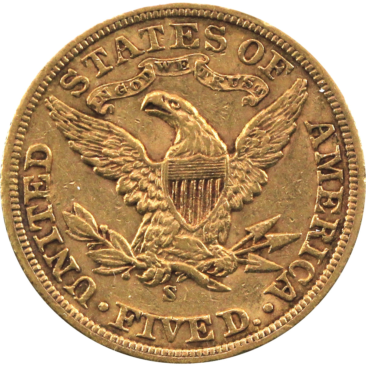 1901 S USA $5.00 Gold Half Eagle Extra Fine (EF40) $