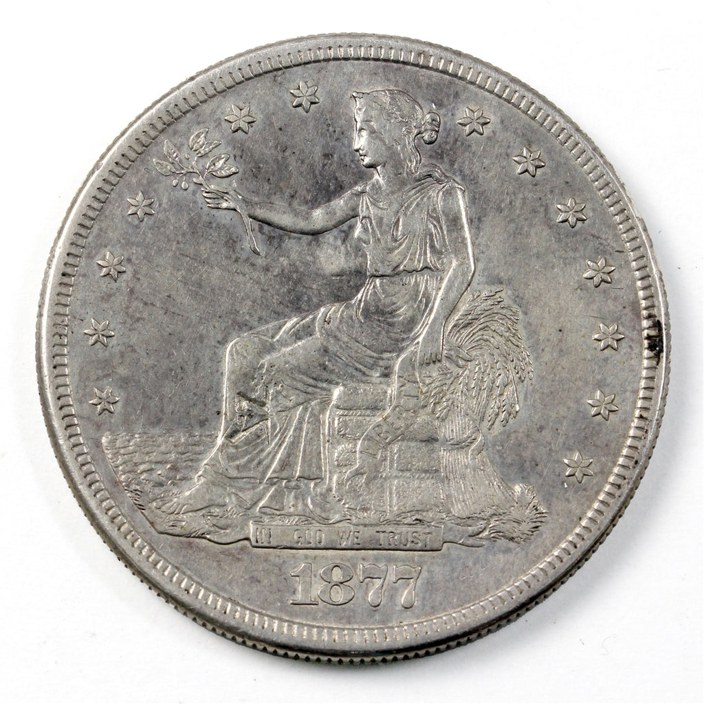 1877 S USA Counterstamp Dollar Extra Fine (EF40) $