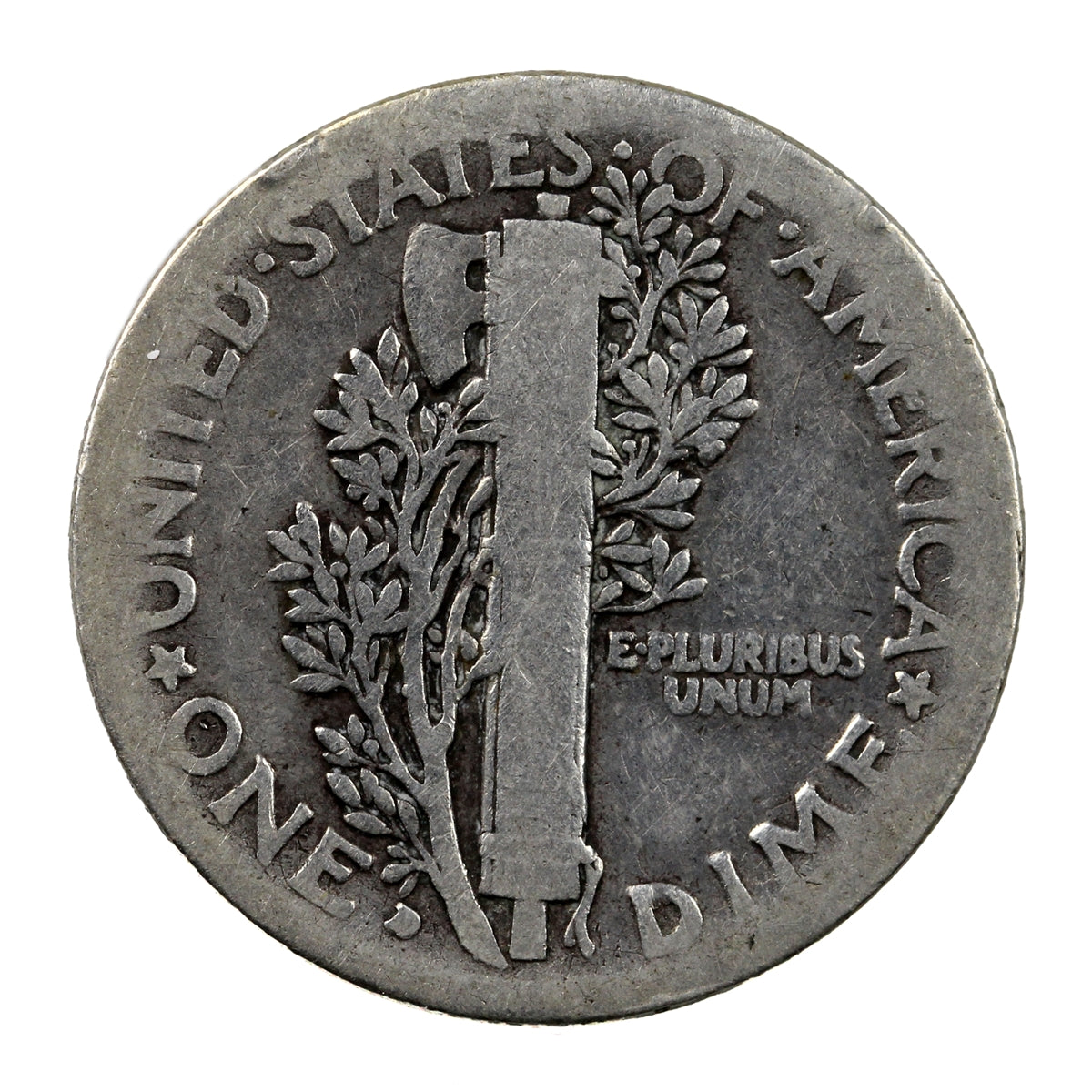 1917 D USA Dime Circulated
