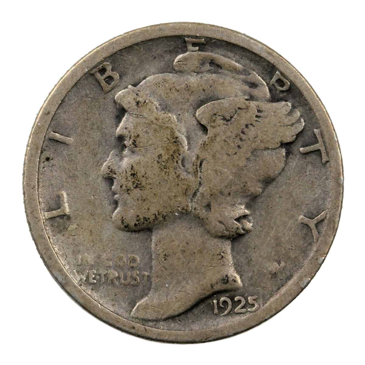 1925 D USA Dime Circulated