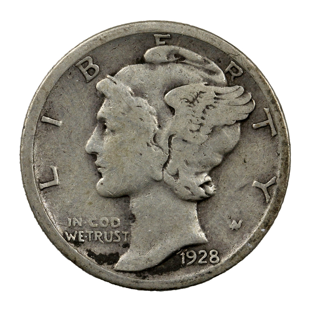 1928 D USA Dime Circulated
