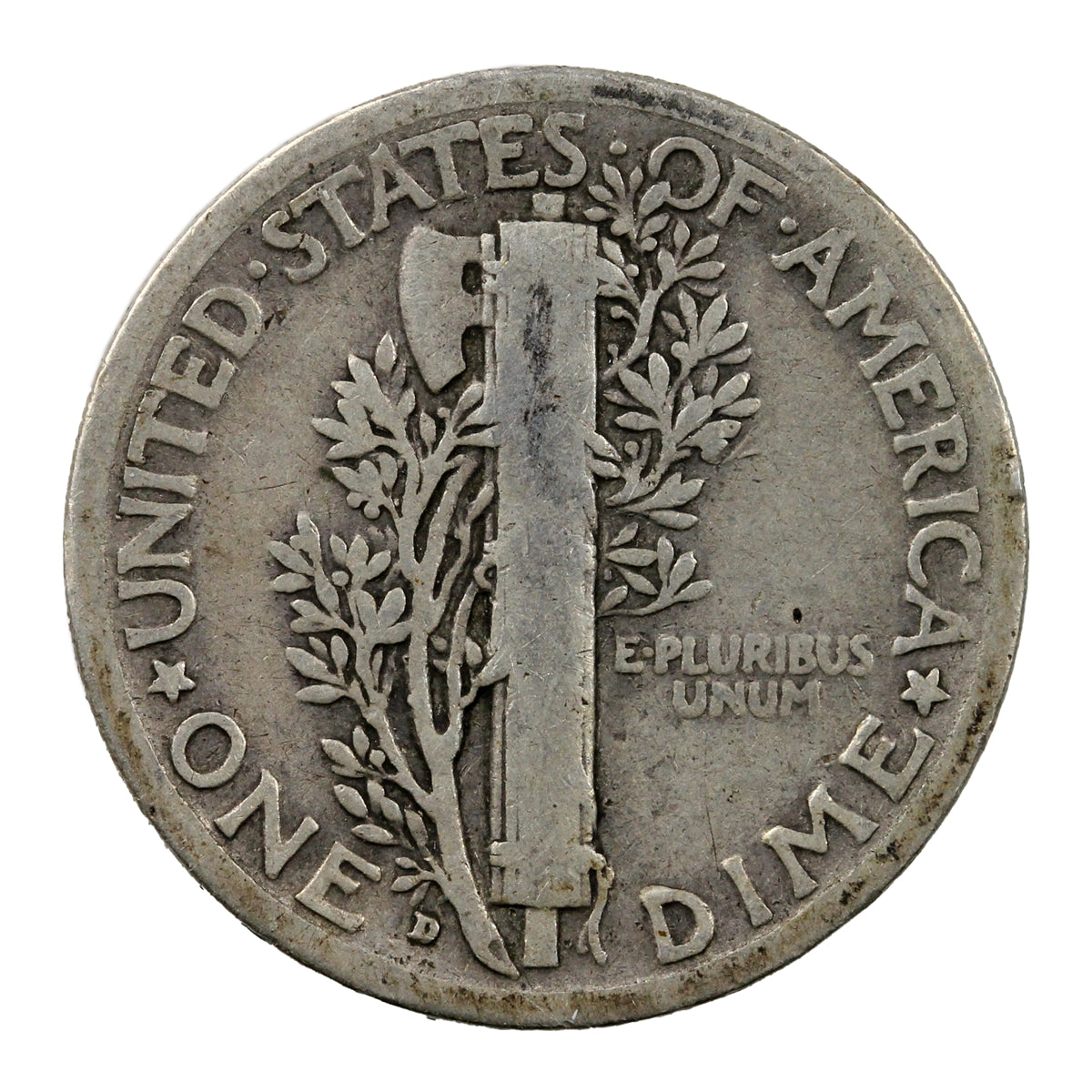 1928 D USA Dime Circulated