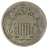 1867 Rays USA Nickel About Good (AG3)
