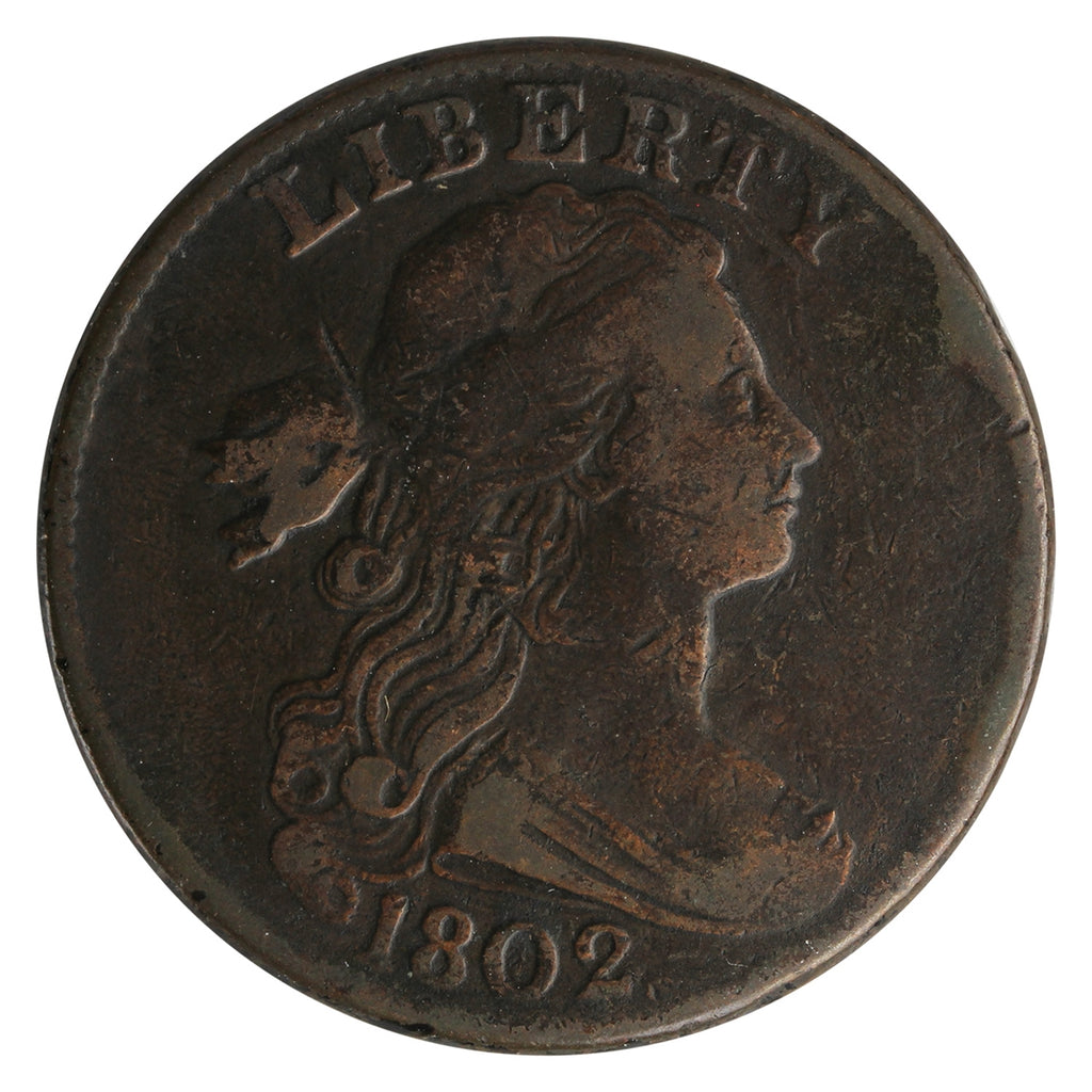 1802 Stemless USA Cent Very Fine (VF20) $