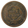 1841 USA Cent Fine (F-12) C.C. Reed Counterstamped $