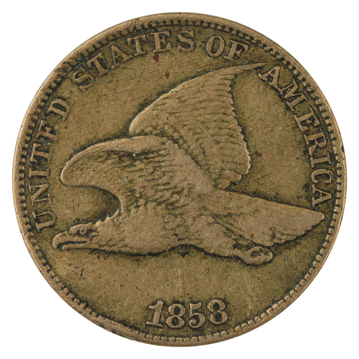 1858 Large Letters USA Cent VF-EF (VF-30) $