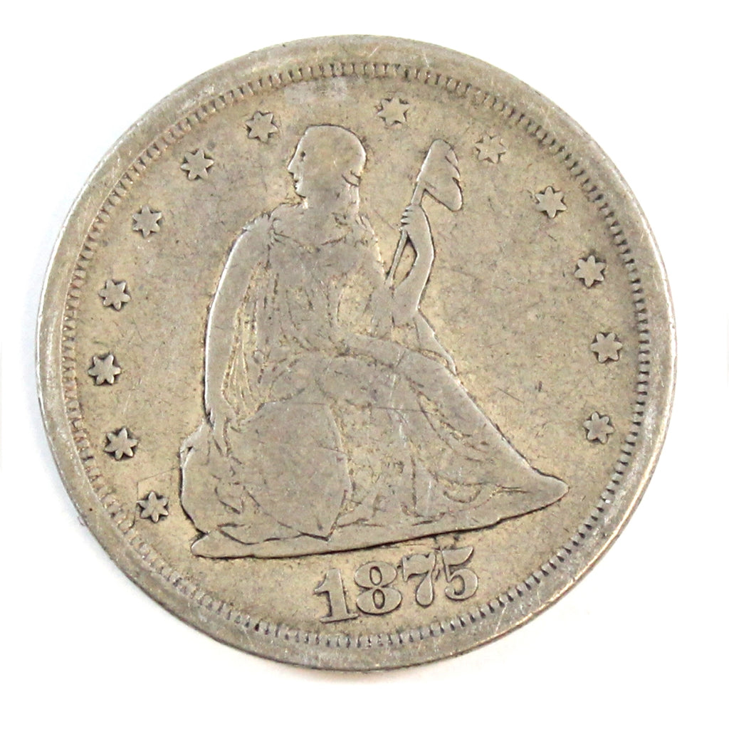 1875 S USA 20 Cents F-VF (F15) $