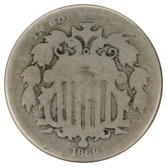 1869 USA Nickel About Good (AG3)