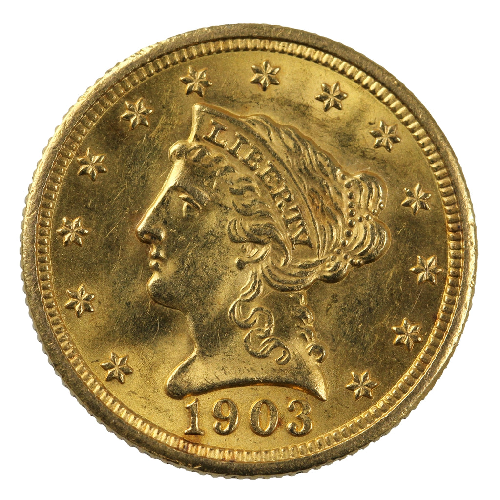 1903 USA $2.50 Gold Quarter Eagle UNC+ (MS62)