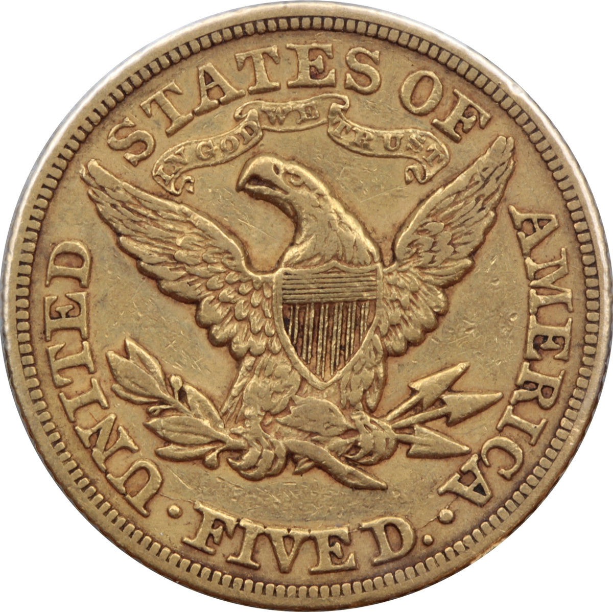 1880 USA $5.00 Gold Half Eagle Extra Fine (EF40)