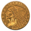 1911 USA $2.50 Quarter Eagle Gold EF-AU (EF45) $