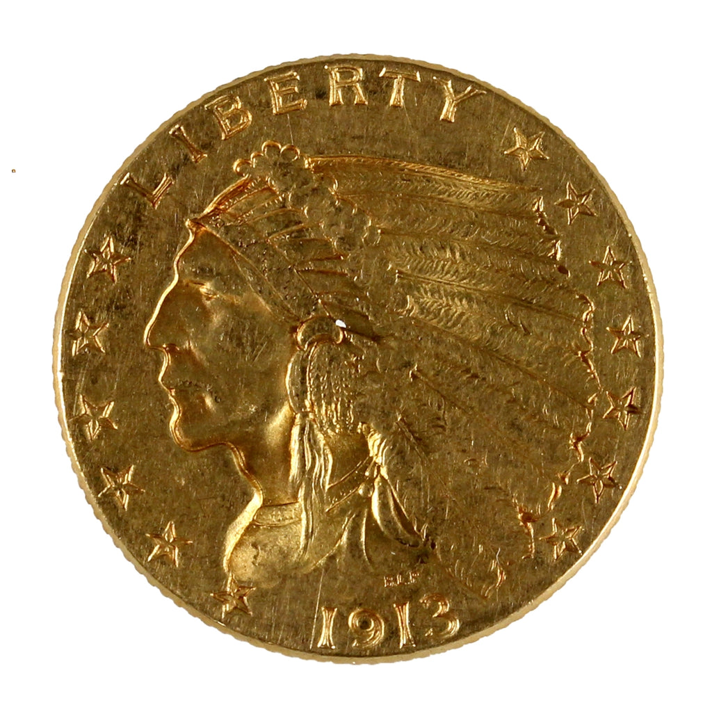 1913 USA $2.50 Gold Quarter Eagle Extra Fine (EF40)