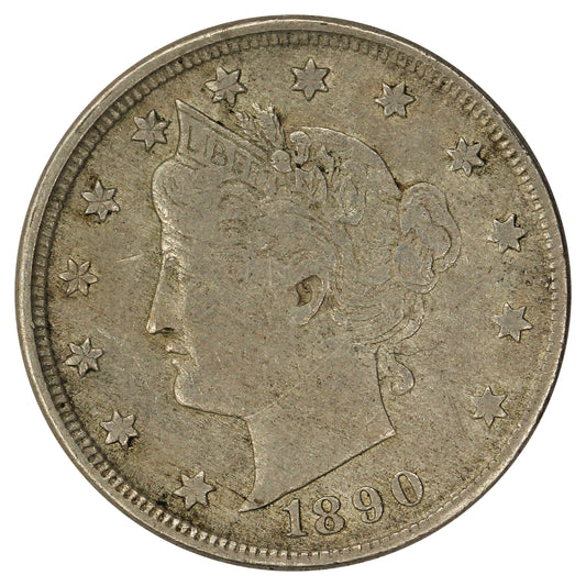 1890 USA Nickel F-VF (F15)
