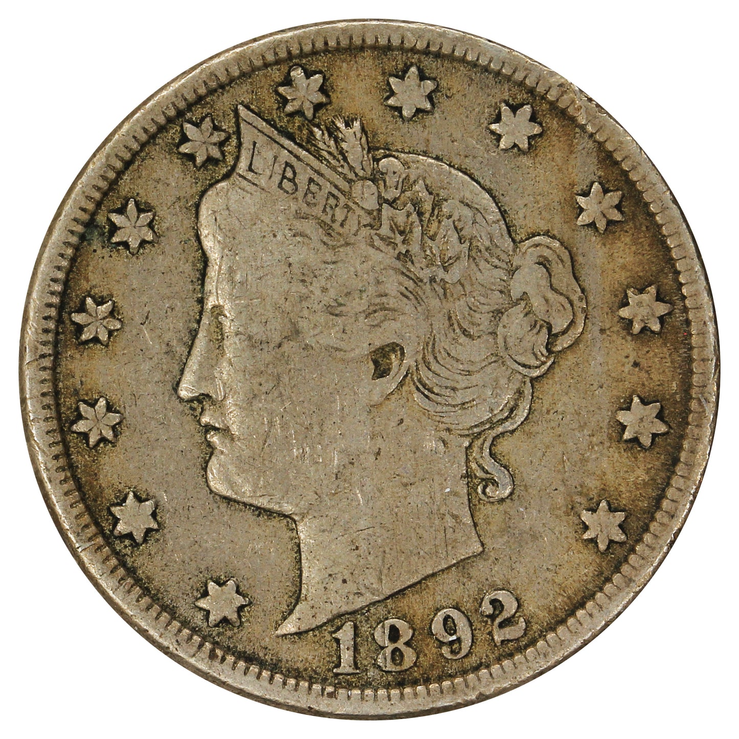 1892 USA Nickel F-VF (F15)