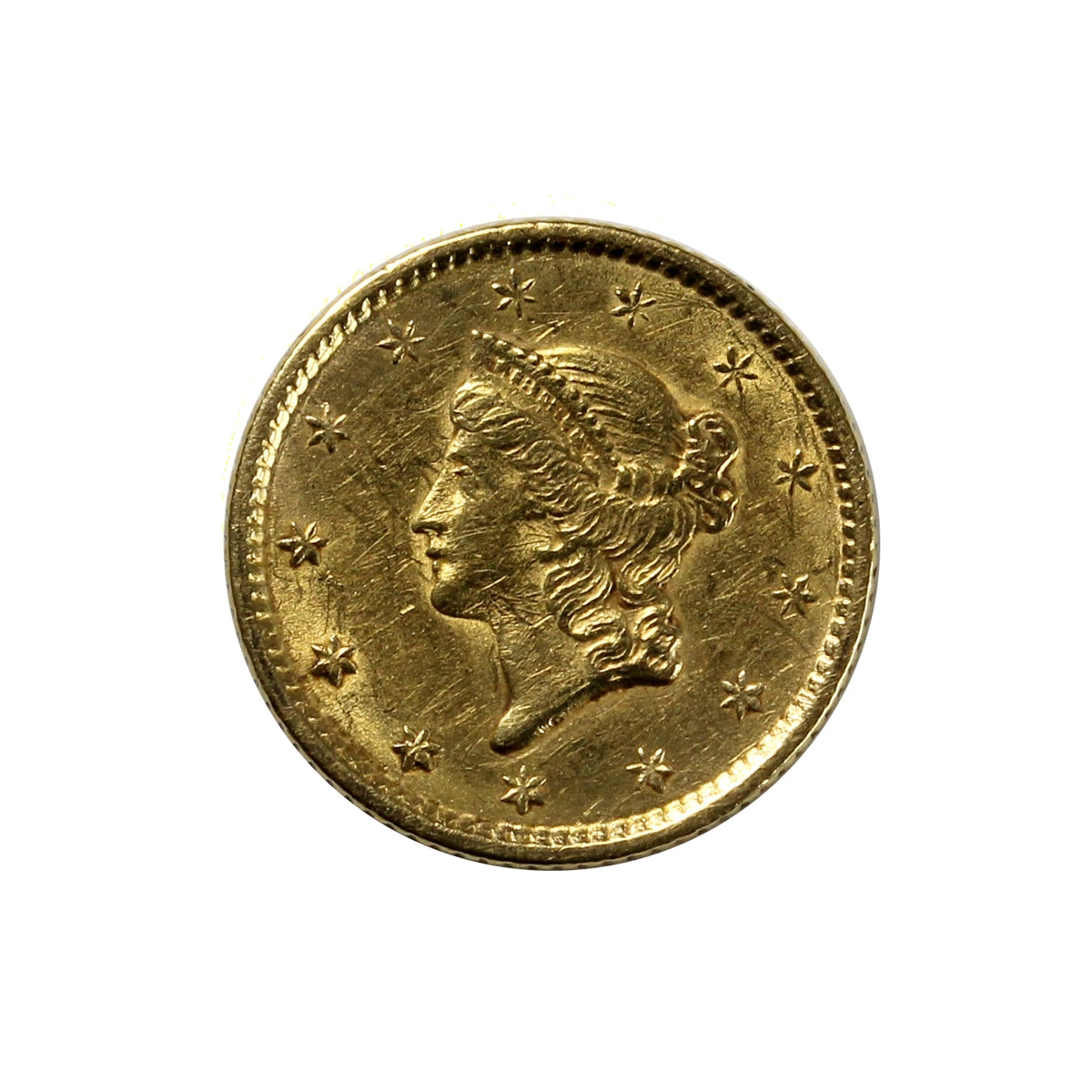 1853 USA Gold Dollar EF-AU (EF45)