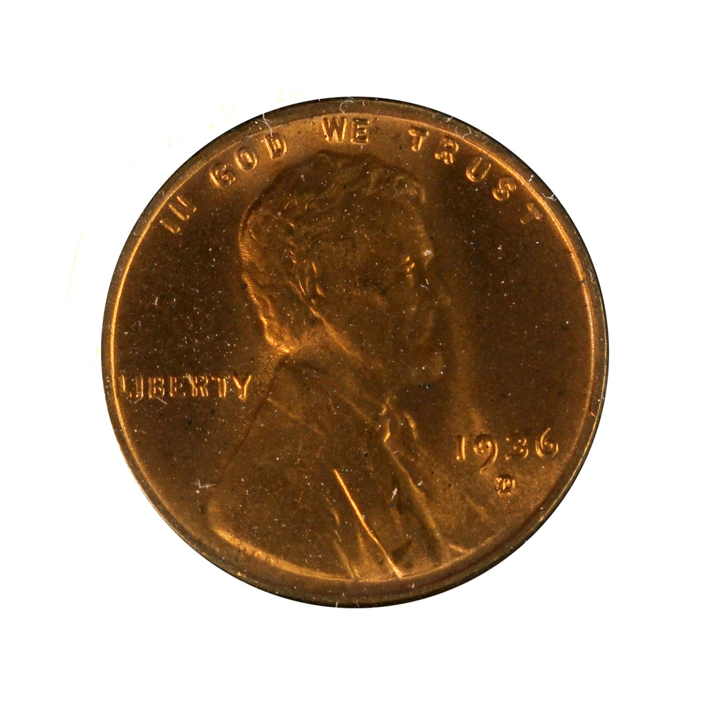 1936 D USA Cent Choice Brilliant Uncirculated (MS64)