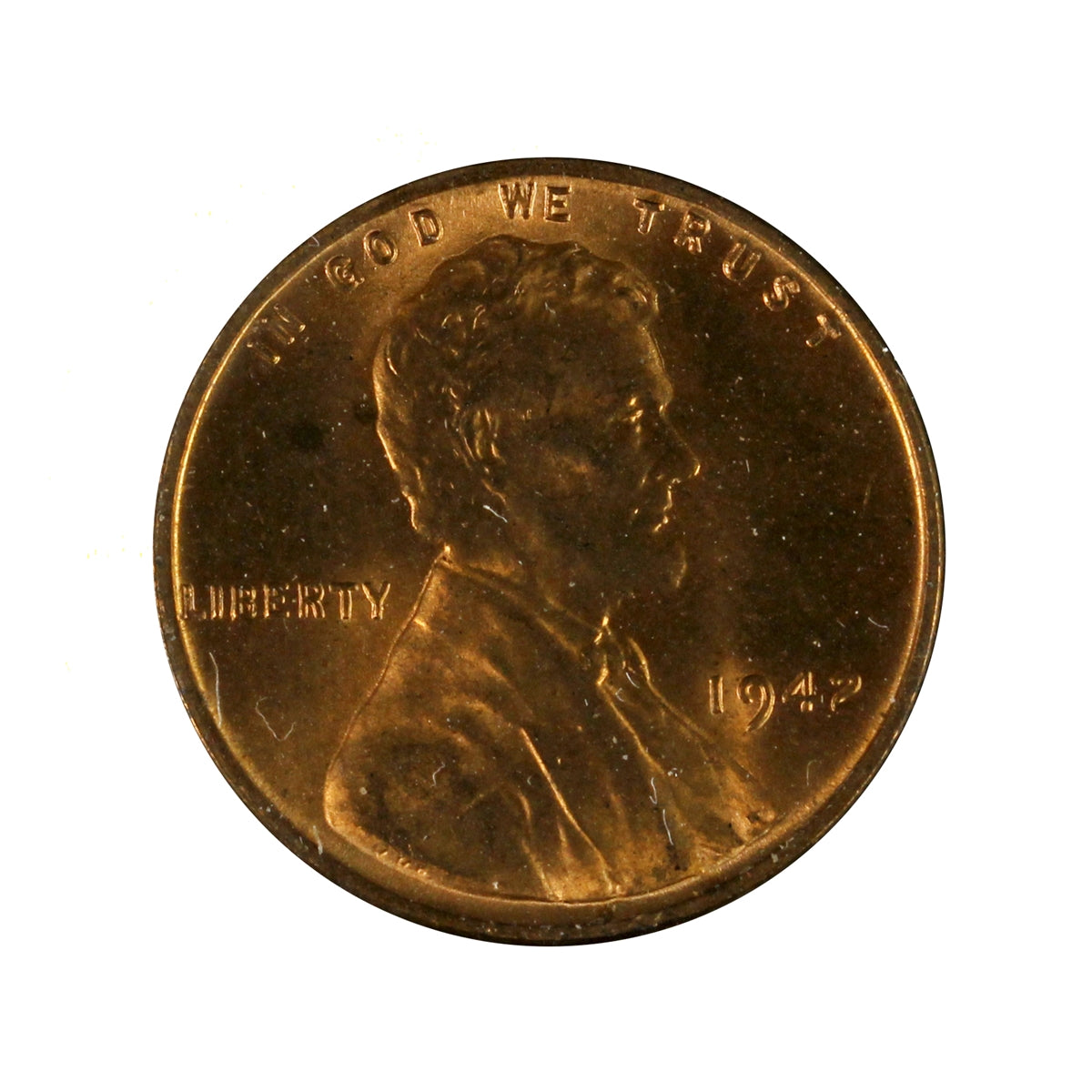 1942 USA Cent Choice Brilliant Uncirculated (MS64)