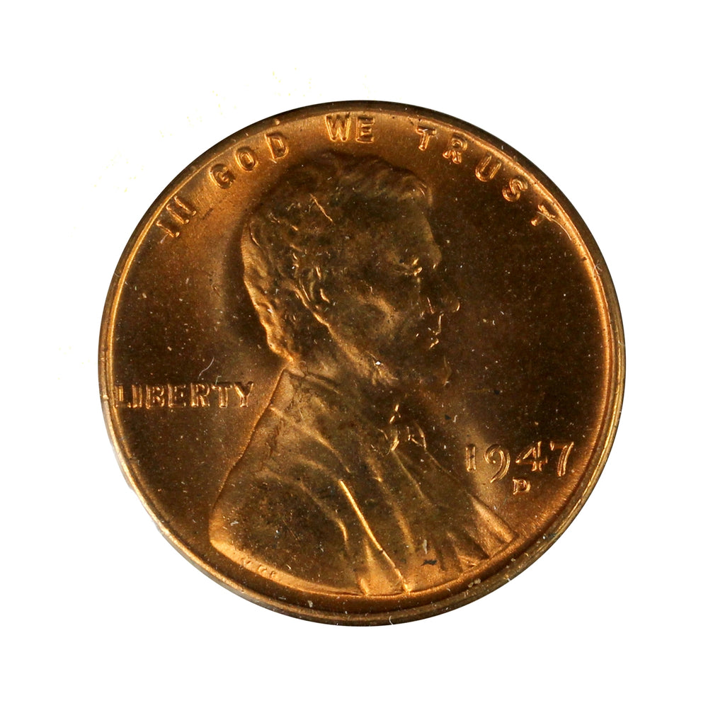 1947 D USA Cent Gem Brilliant Uncirculated (MS65)