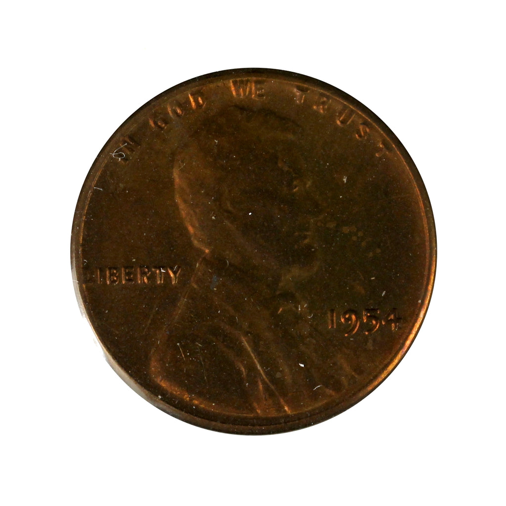 1954 USA Cent Brilliant Uncirculated (MS63) Red & Brown