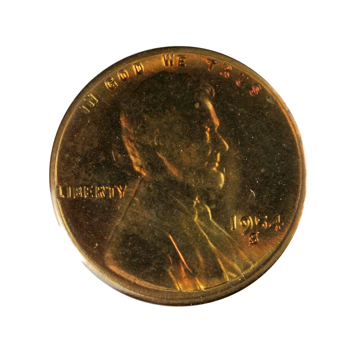 1954 S USA Cent Choice Brilliant Uncirculated (MS64) Red & Brown