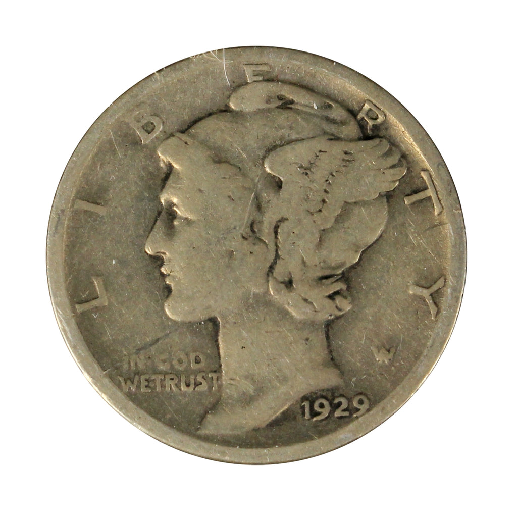 1929 D USA Dime Circulated