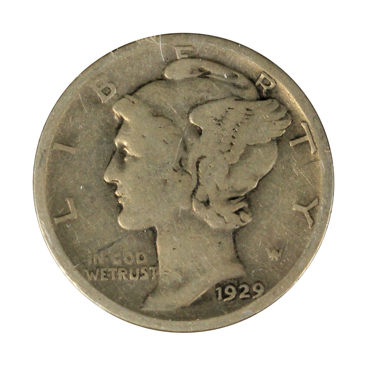 1929 D USA Dime Circulated