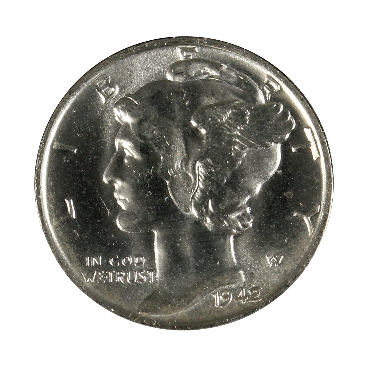 1942 USA Dime Gem Brilliant Uncirculated (MS65)